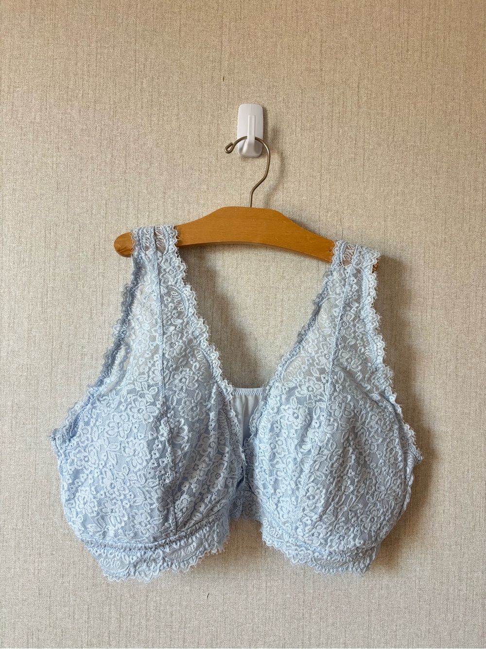 aerie Light Blue Lace Full-Coverage Bralette